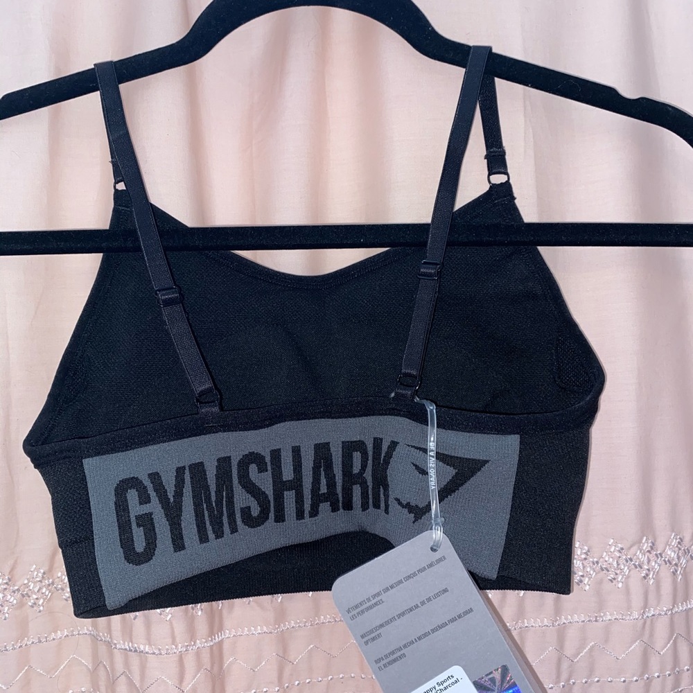 Gymshark Flex Strappy Sports Bra - Black/Charcoal